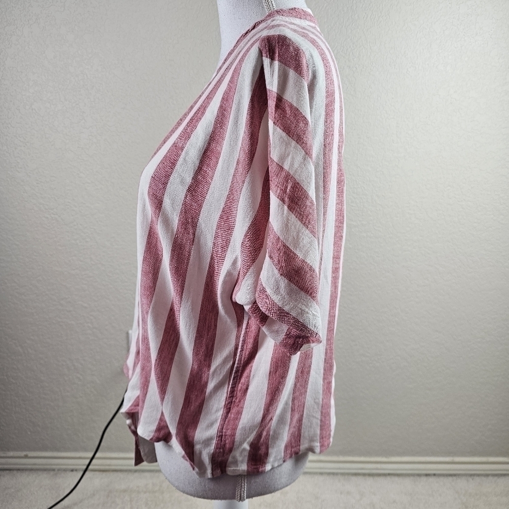 Rails Thea Tie Front Button Up Linen Blouse Sevil… - image 6